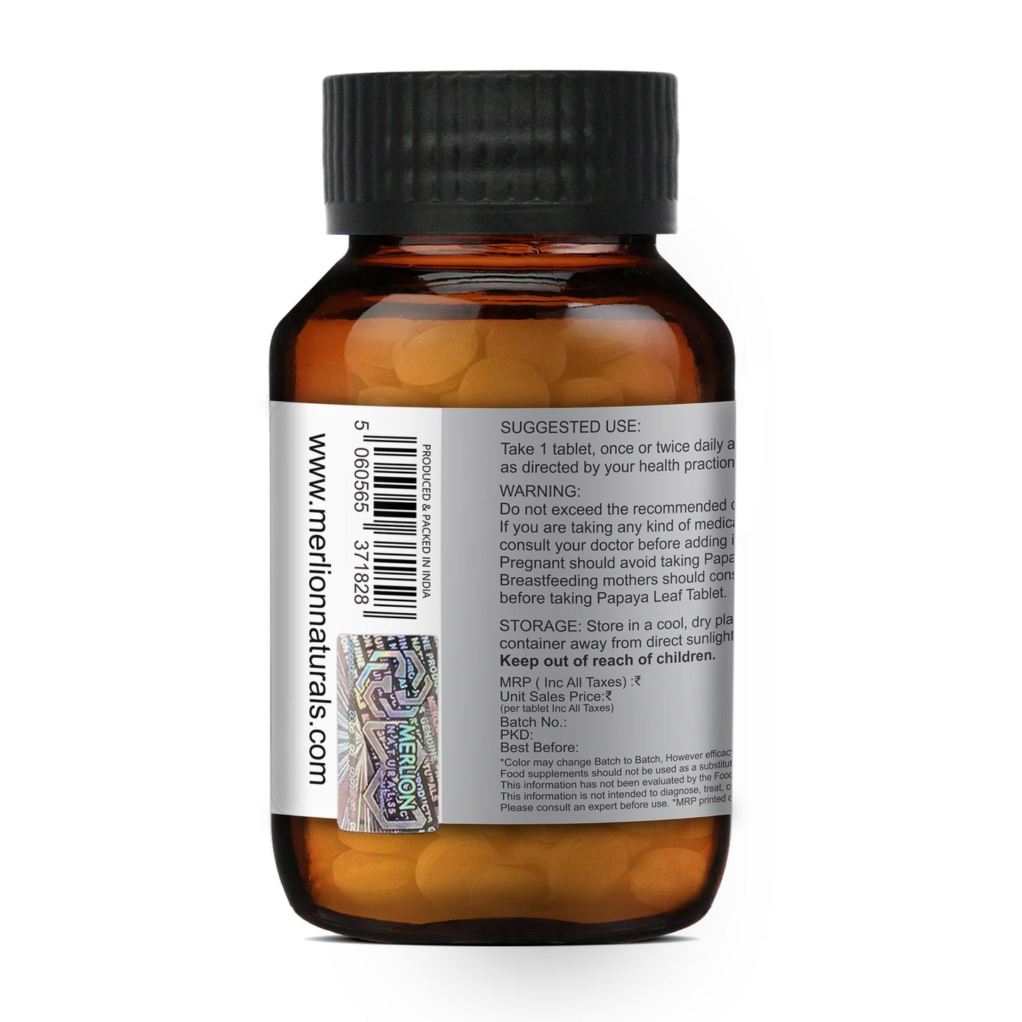 Merlion Naturals Papaya Leaf 500mg Tablets