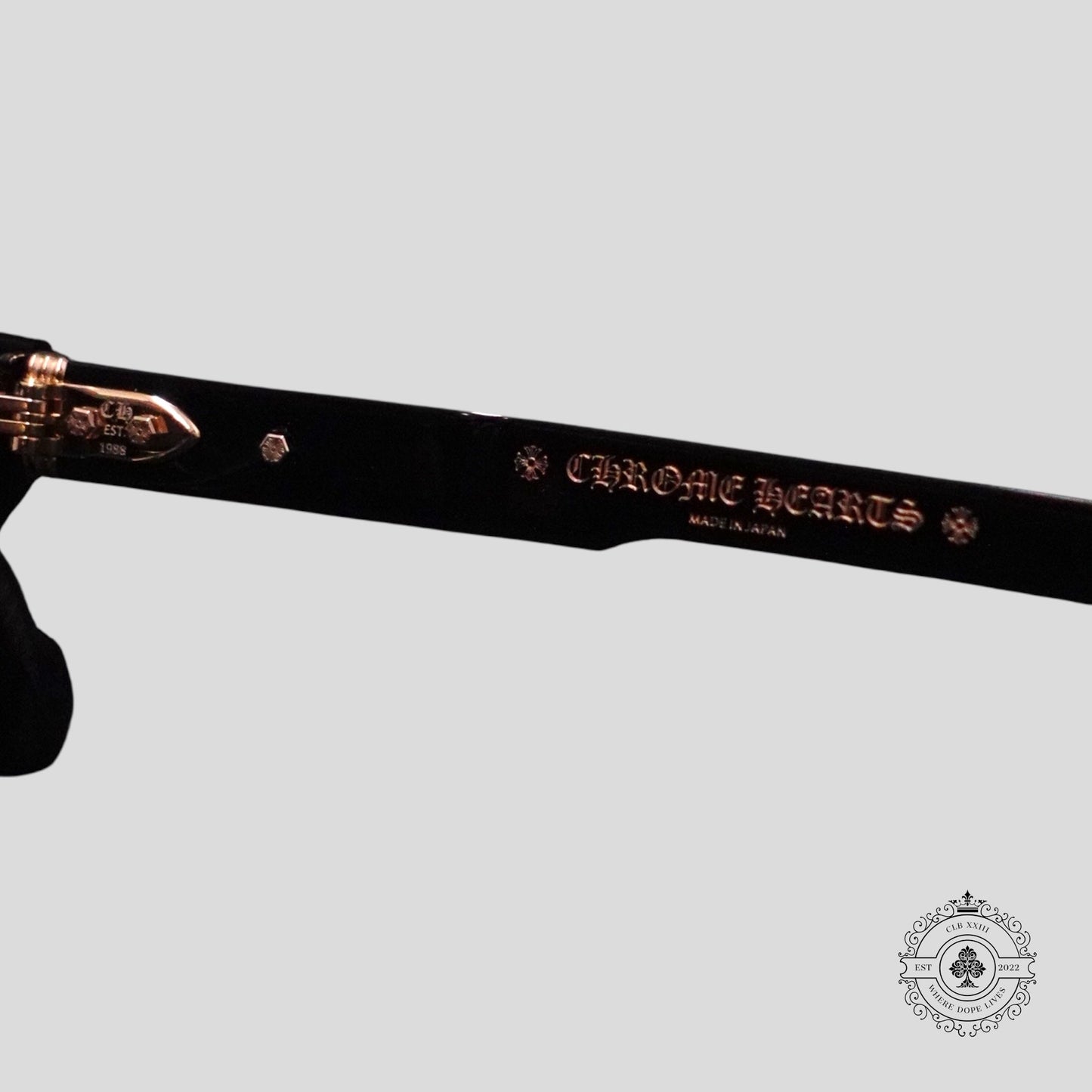 Chrome Hearts Asstraordinaire Glasses in Black/Gold