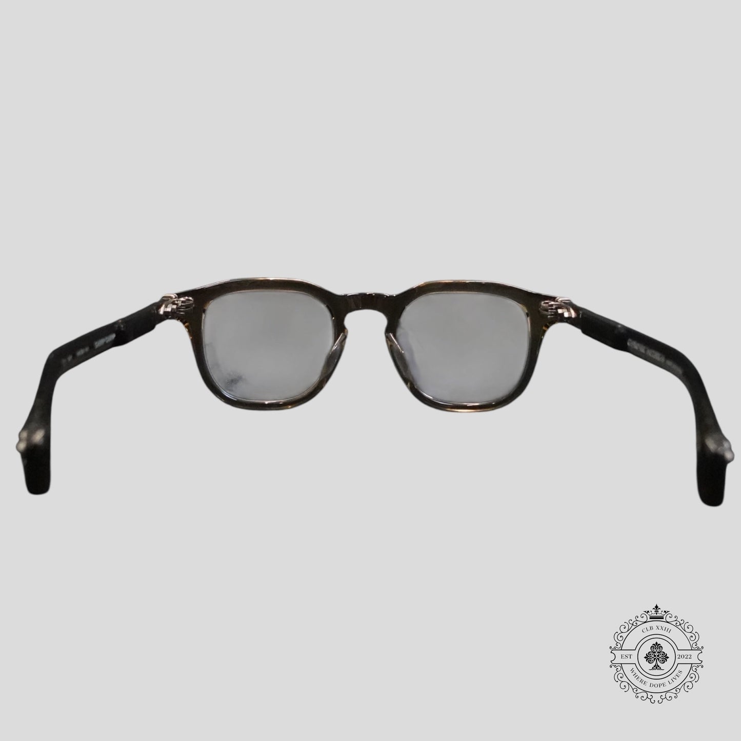 Chrome Hearts Chirp Chirp Glasses in Olive/Silver