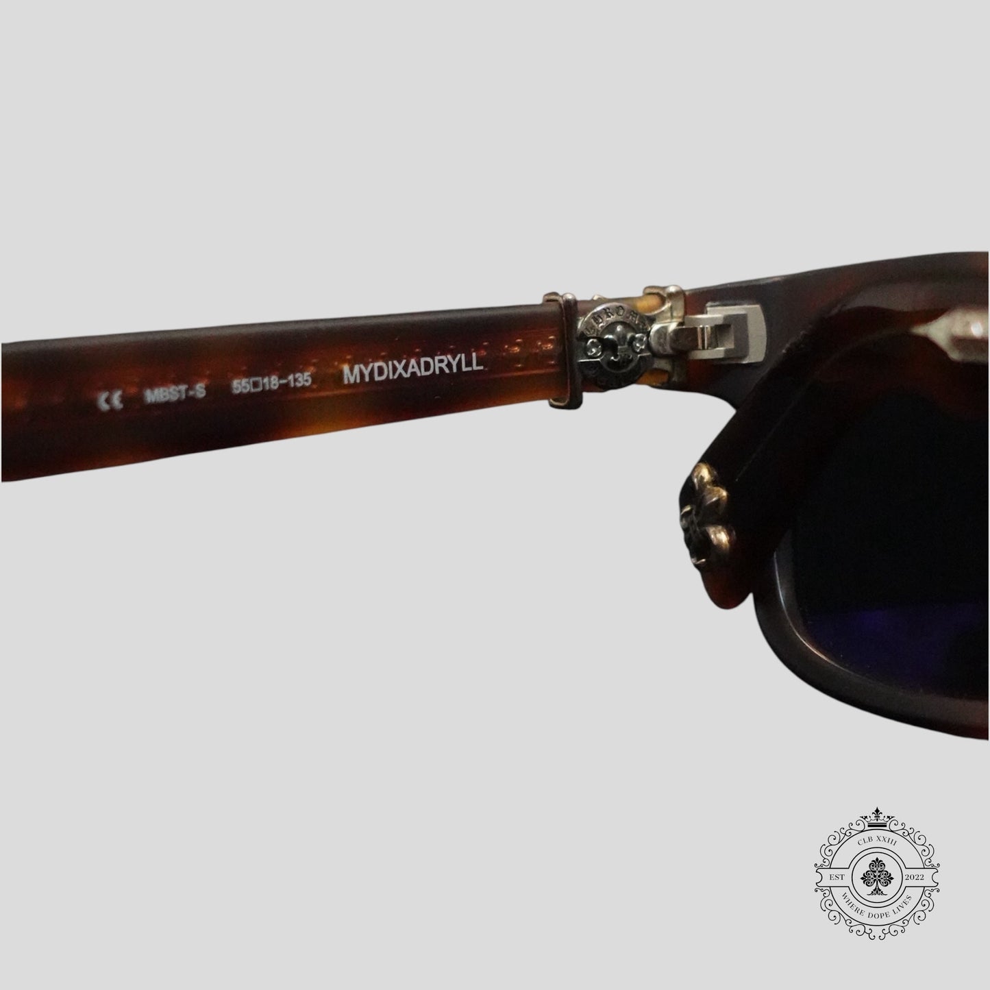 Chrome Hearts Mydixadryll Sunglasses in Matte Tortoise/Silver