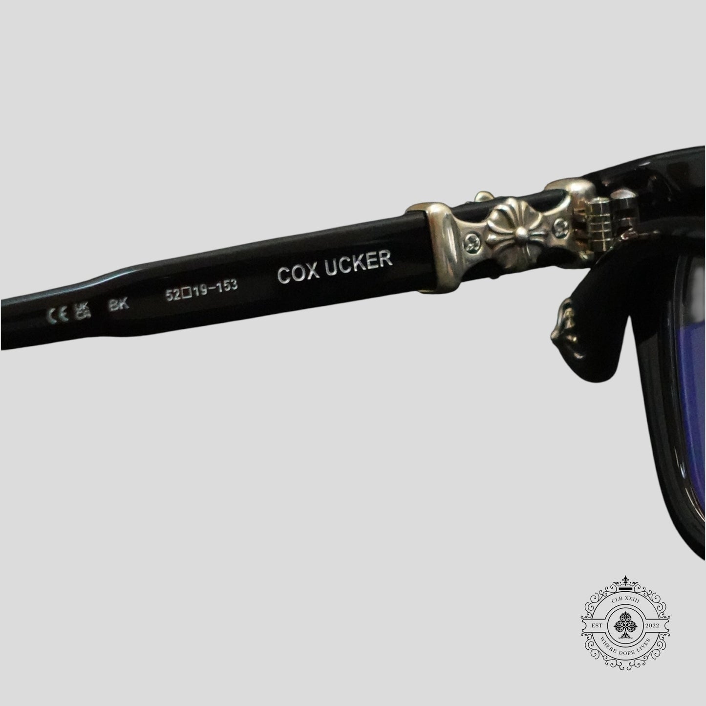 Chrome Hearts Cox Ucker Glasses in Black/Silver