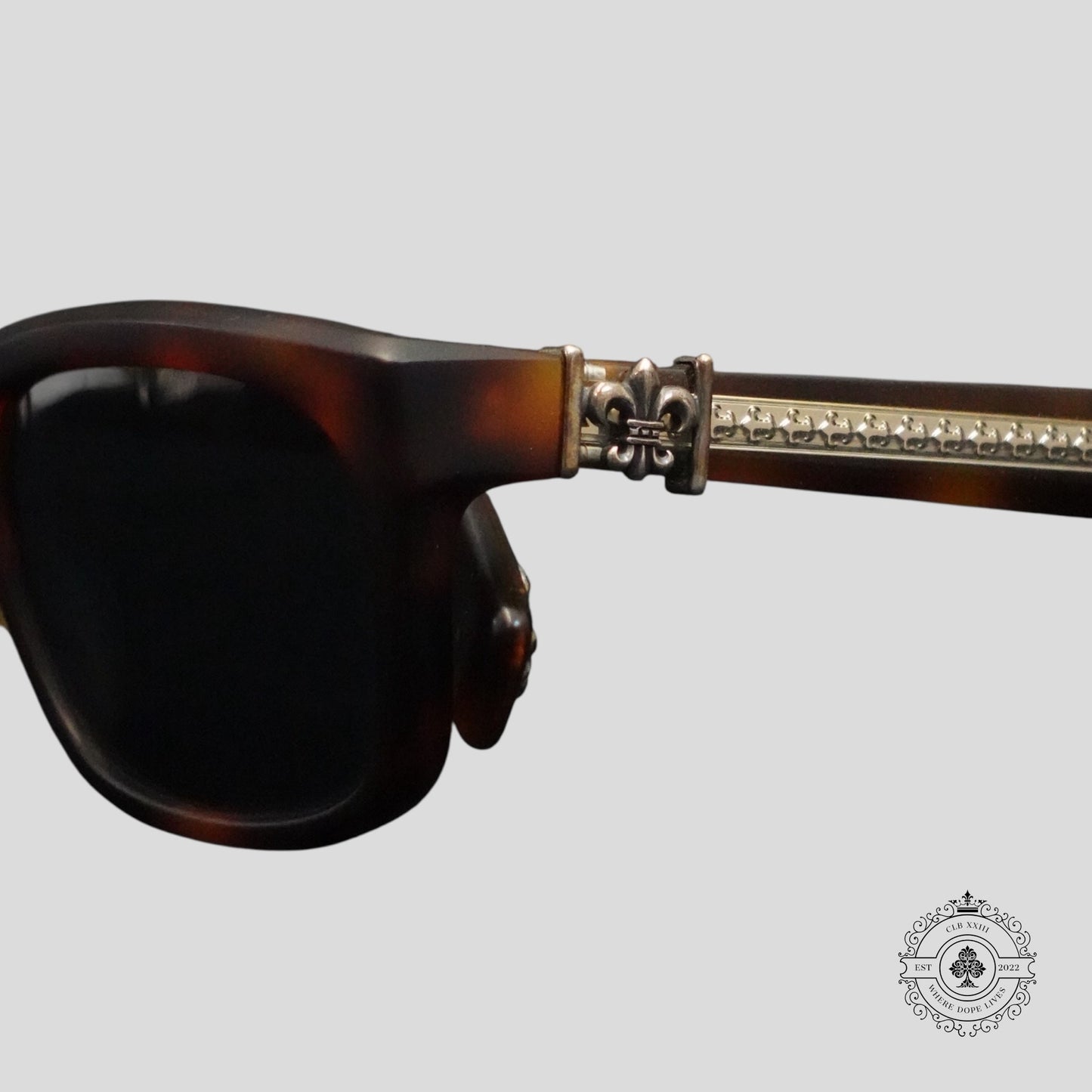 Chrome Hearts Mydixadryll Sunglasses in Matte Tortoise/Silver