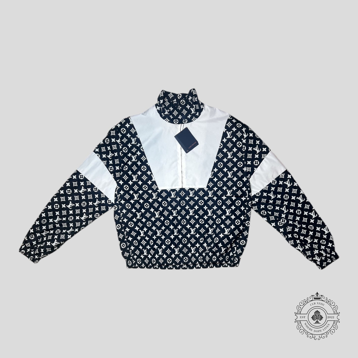 Louis Vuitton Monogram Printed Technical Tracksuit in Black/White