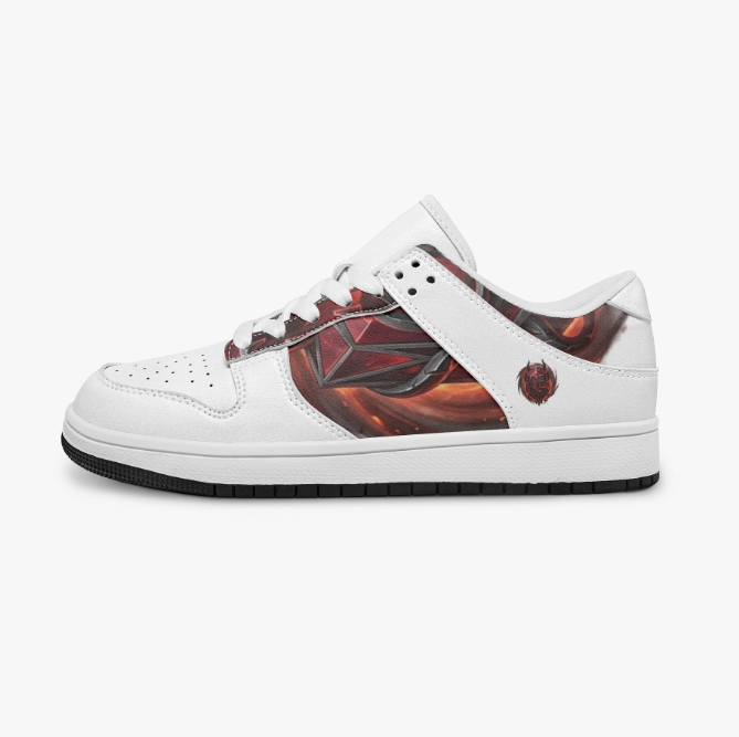 QE Diablo Dunk Stylish Low-Top Leather Sneakers