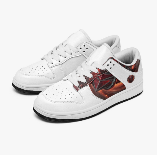 QE Diablo Dunk Stylish Low-Top Leather Sneakers