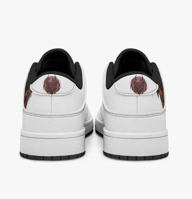 QE Diablo Dunk Stylish Low-Top Leather Sneakers