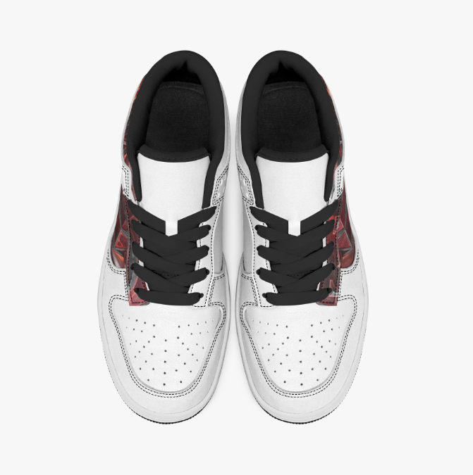 QE Diablo Dunk Stylish Low-Top Leather Sneakers