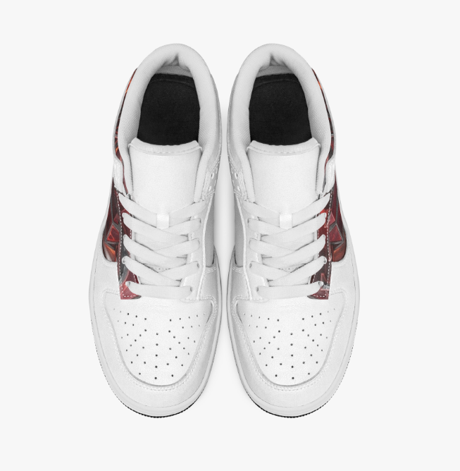 QE Diablo Dunk Stylish Low-Top Leather Sneakers