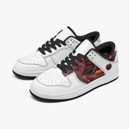 QE Diablo Dunk Stylish Low-Top Leather Sneakers