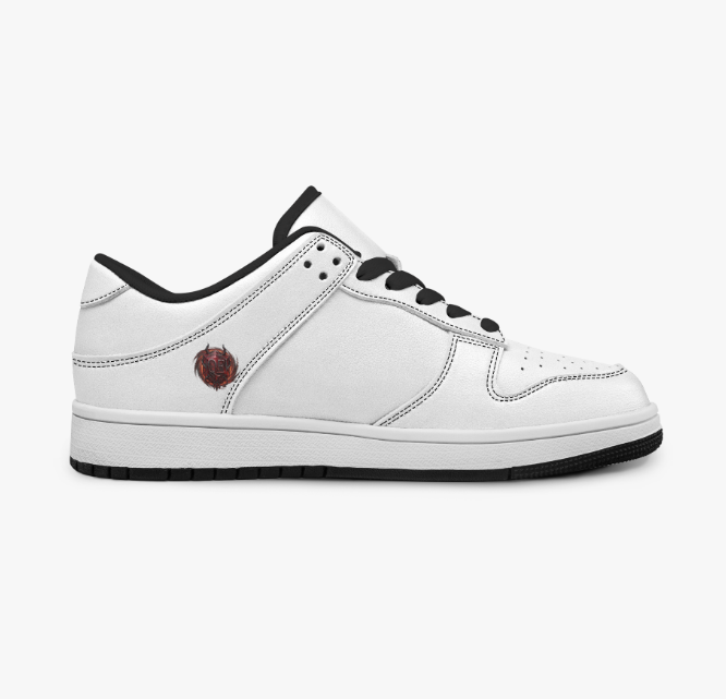 QE Diablo Dunk Stylish Low-Top Leather Sneakers