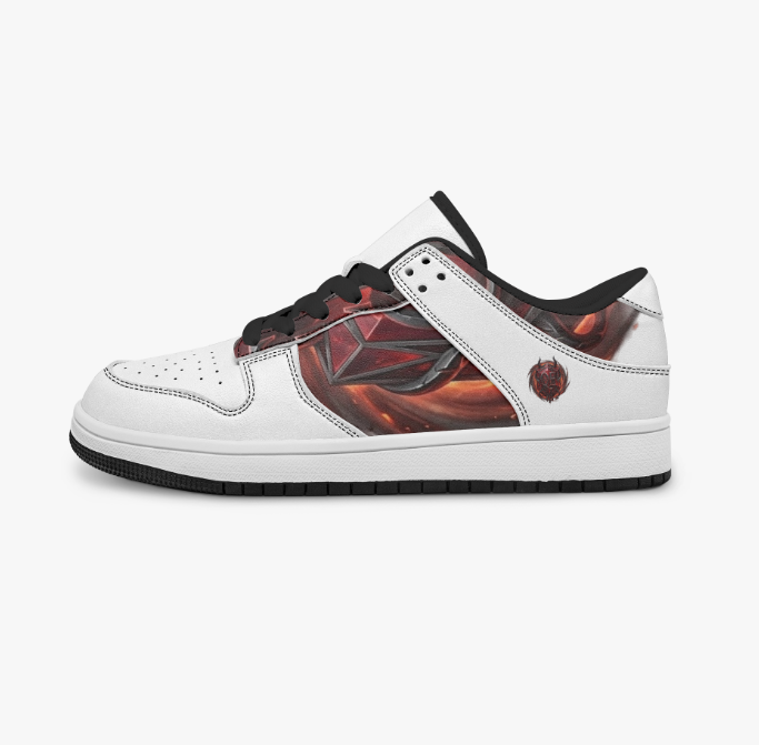 QE Diablo Dunk Stylish Low-Top Leather Sneakers