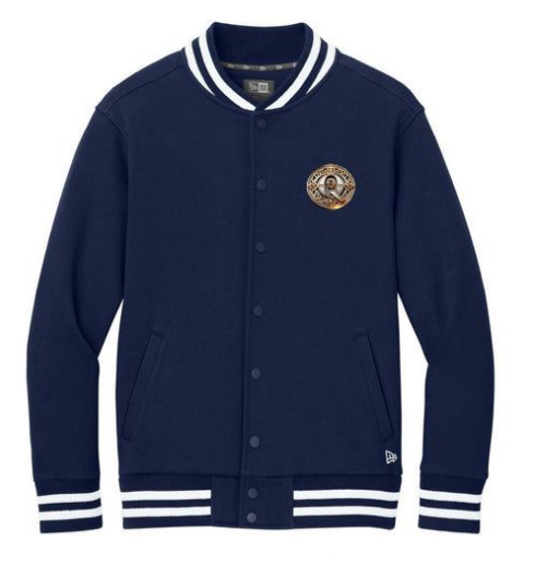 QE New Era Varsity Heavyweight Fleece Jacket.