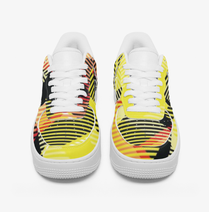 QE Plaid Walkers Low-Cut Yellow Shoes