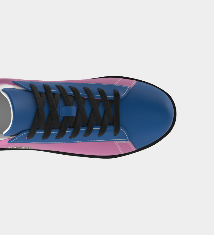 QE Women Blue Pink Low Sneakers