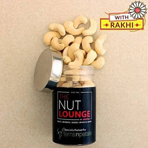 Jewel Design Lumba Rakhi Set & Cashew Jar