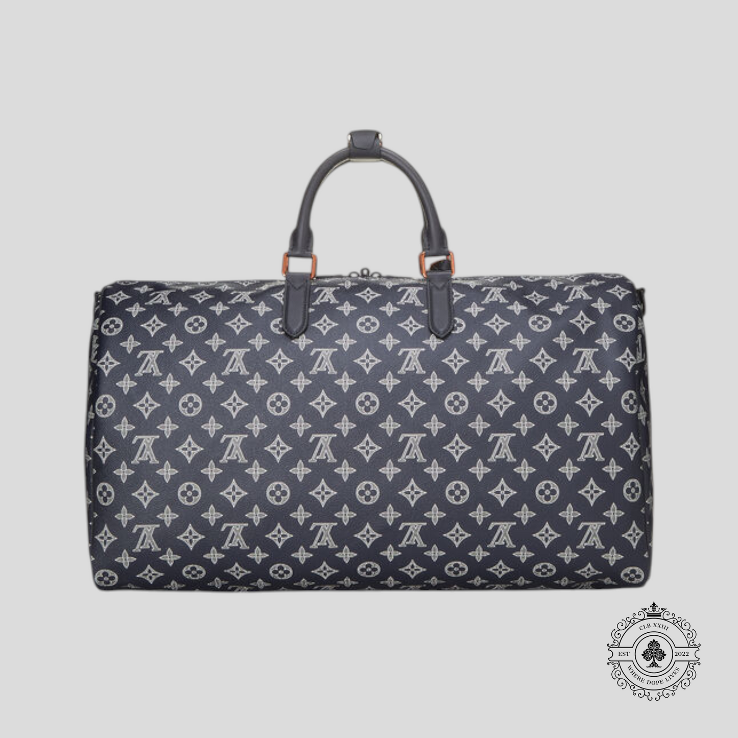Louis Vuitton x Kim Jones LV Upside Down Monogram Keepall Bandouliere 50 in Navy