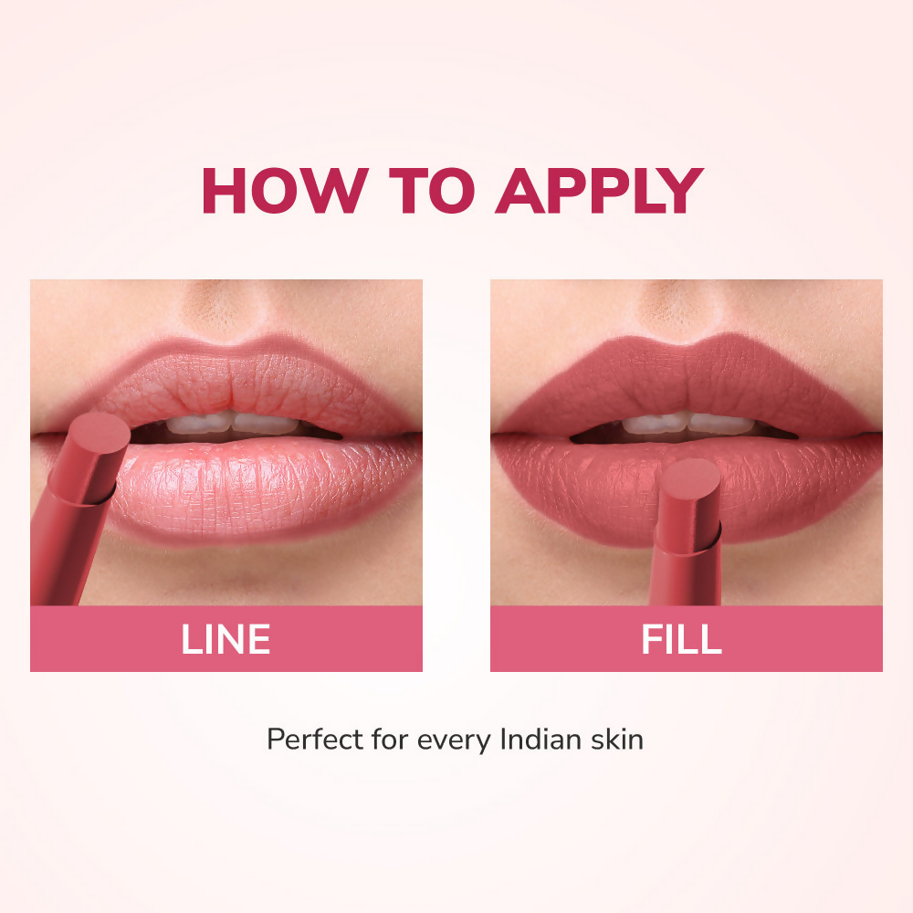 Mila Beaute Pout It Out Long Lasting & Matte Finish Lip Crayon Lipstick - Aurora