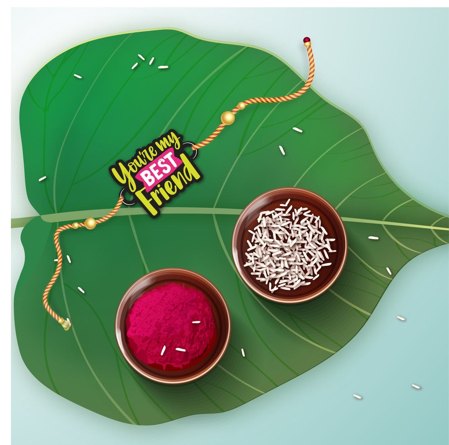 Indianvibez You are my best Friend Wooden Rakhi, Rakhi for Brother India - Kids Rakhi