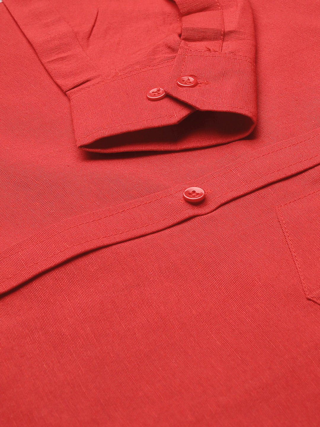 RIAG Red Men's Full Sleeves Solid Shirt