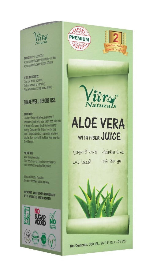 Vitro Naturals Aloe Vera Juice With Fiber Juice