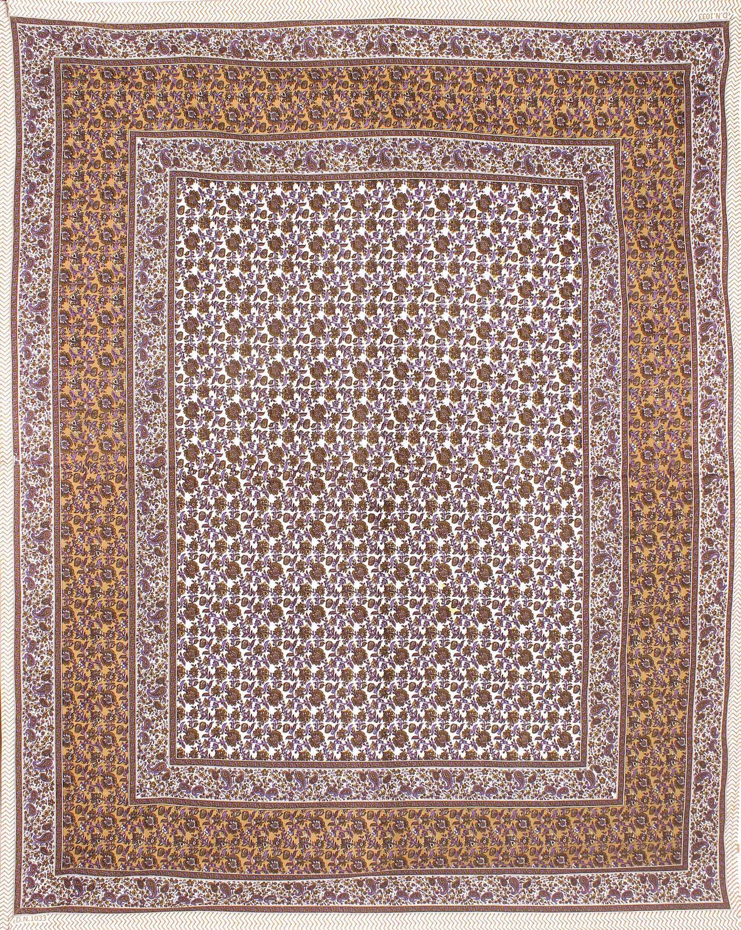 Rudra Bazaar Purple Brown 210 TC Cotton Double King Bedsheet With 2 Pillow Covers