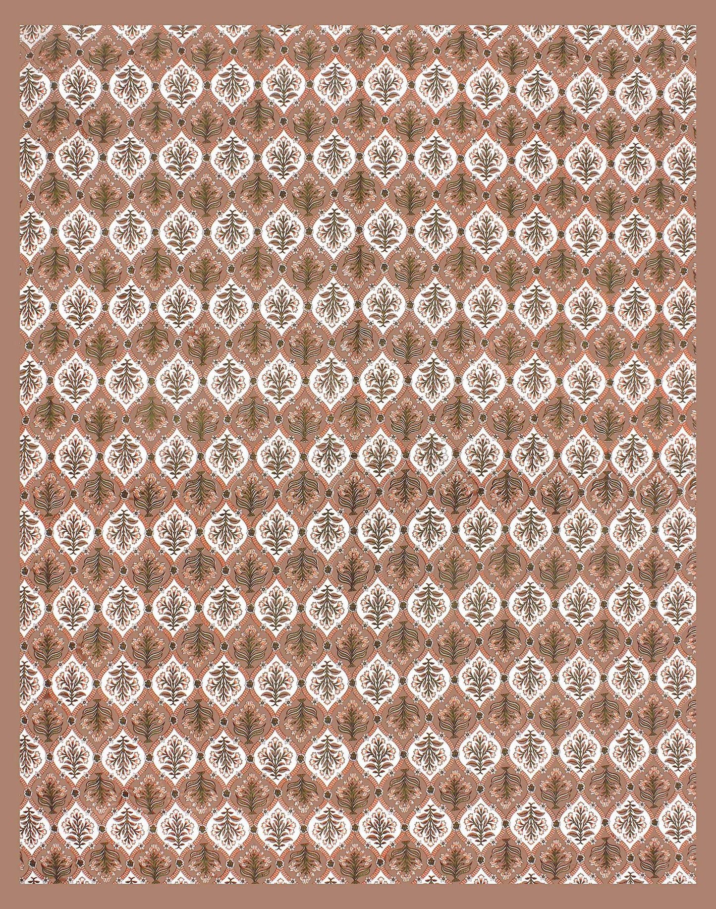 Rudra Bazaar Brown 210 TC Cotton Double King Bedsheet With 2 Pillow Covers