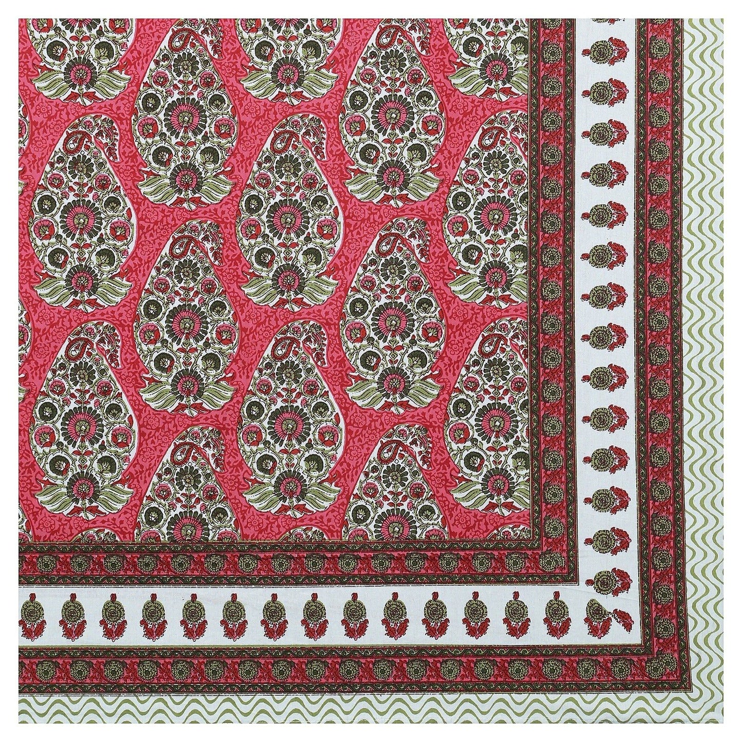 Rudra Bazaar Multicolour 210 TC Cotton Double King Bedsheet With 2 Pillow Covers
