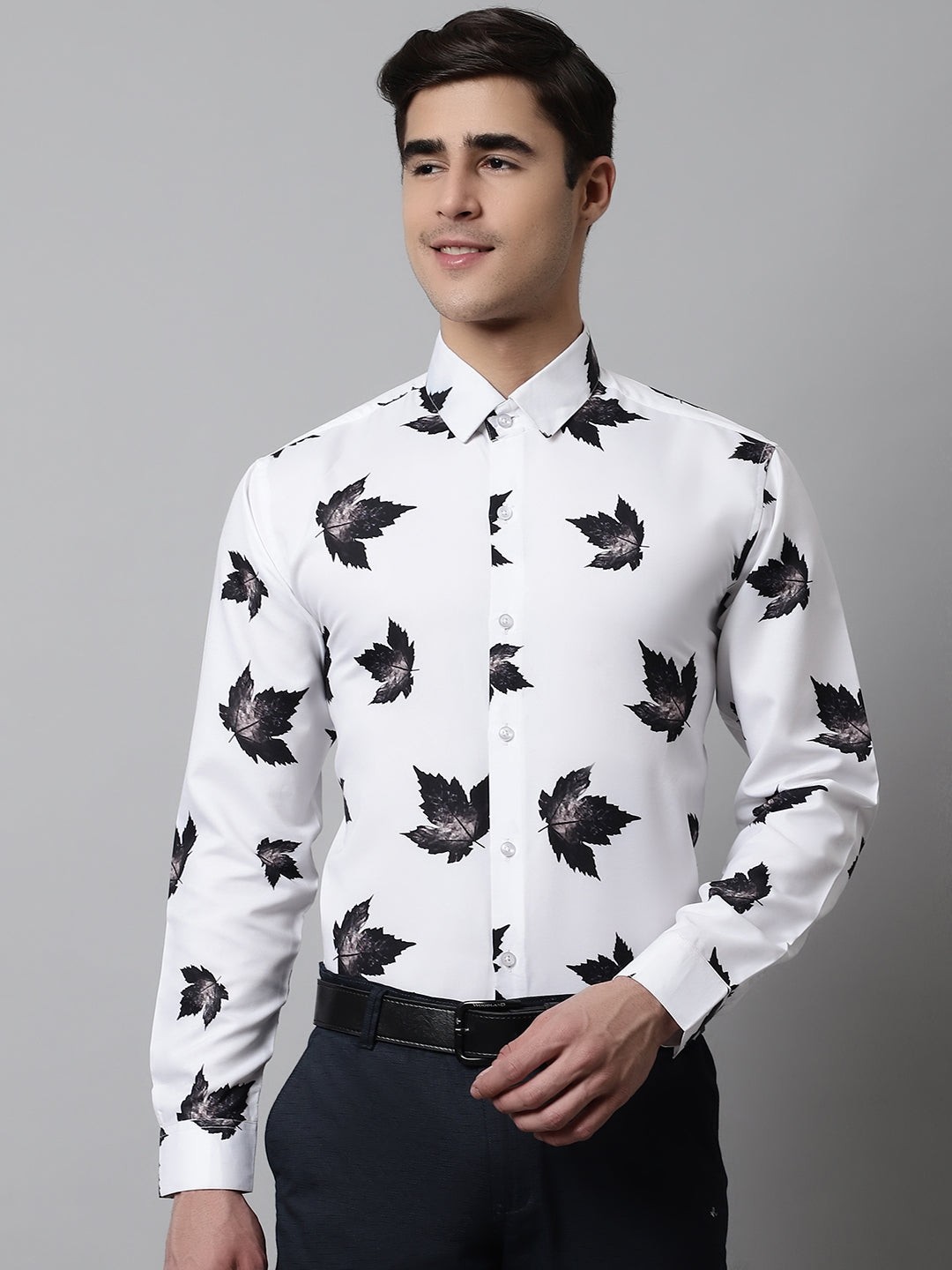 Jainish Men's Regular Fit Printed Pure Cotton Formal Shirt