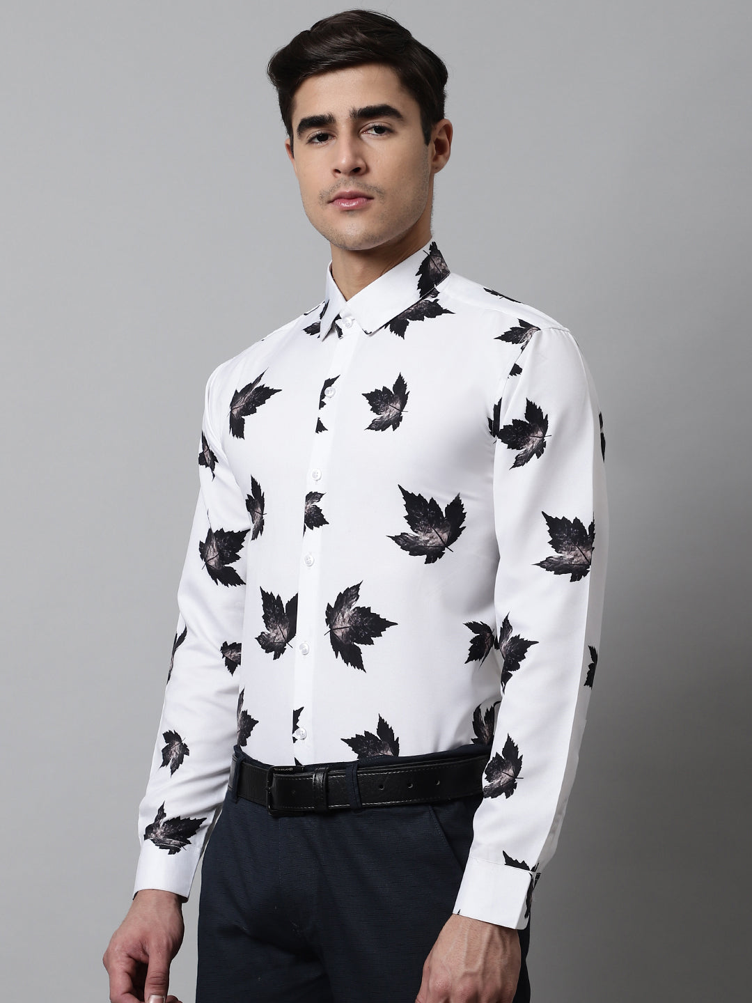 Jainish Men's Regular Fit Printed Pure Cotton Formal Shirt