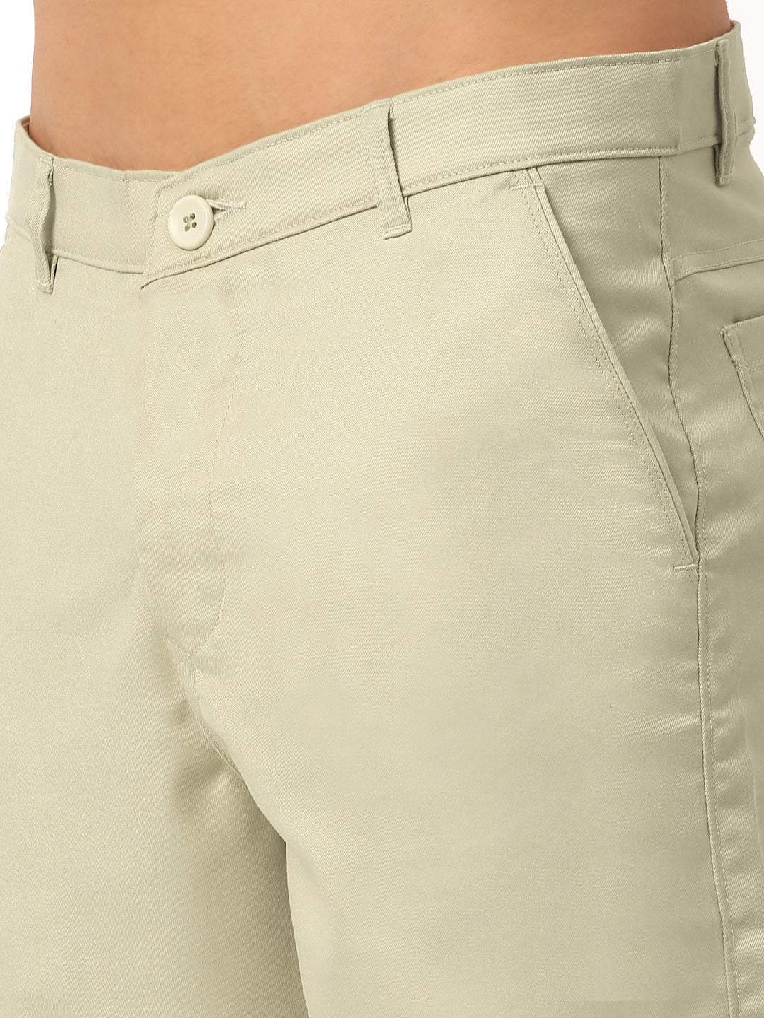 Jainish Men's Casual Cotton Solid Shorts ( SGP 153 Cream )