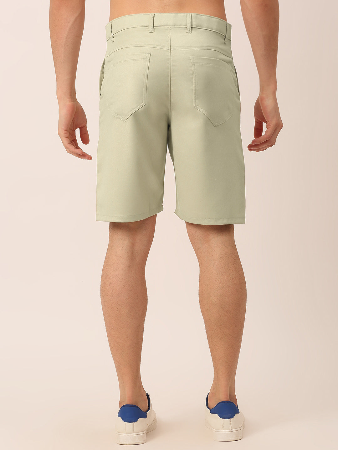 Jainish Men's Casual Cotton Solid Shorts ( SGP 153 Cream )