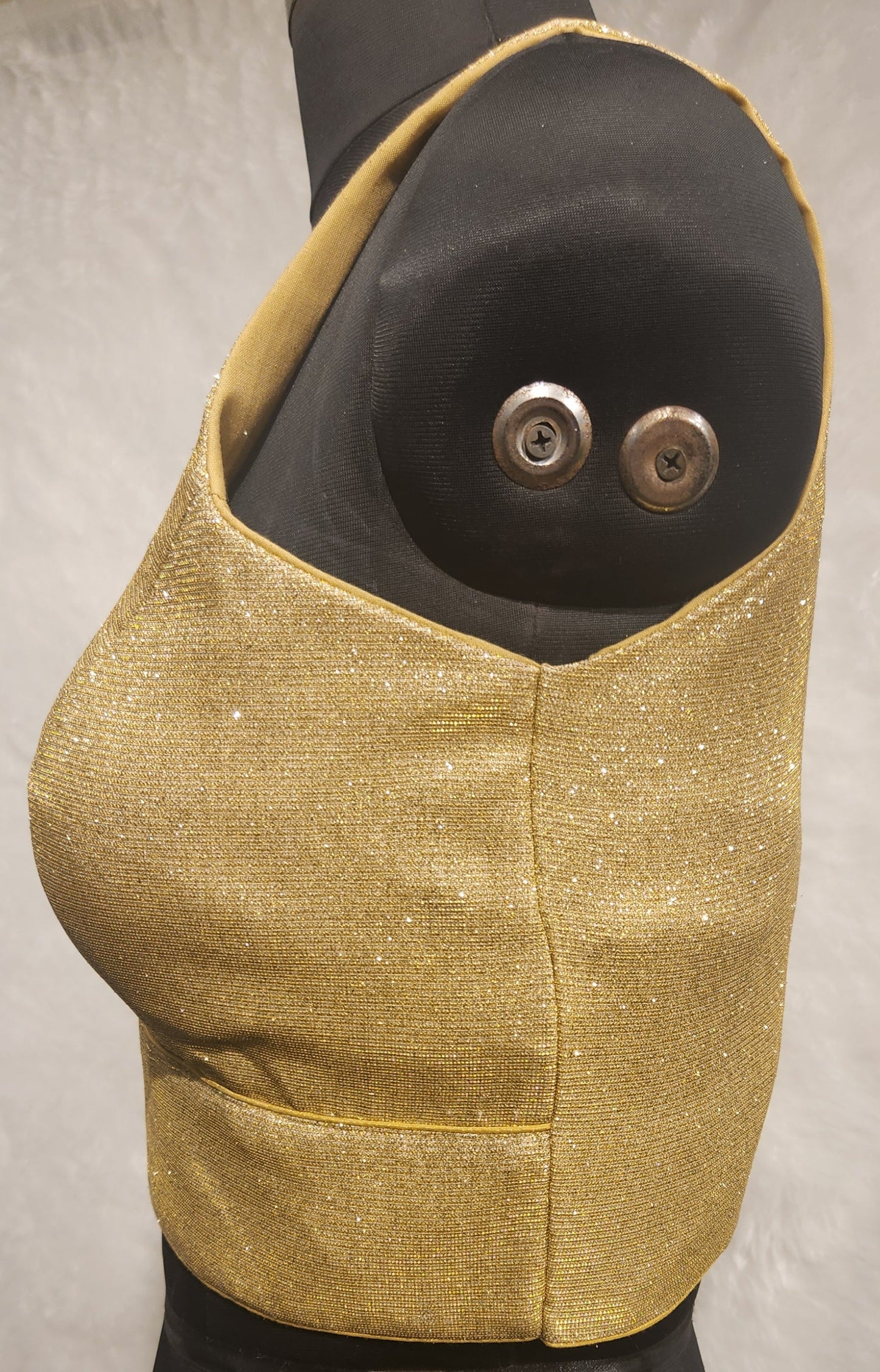 Kia Fashions Gold Lustre Dual Tone Glitter Fabric Readymade Blouse