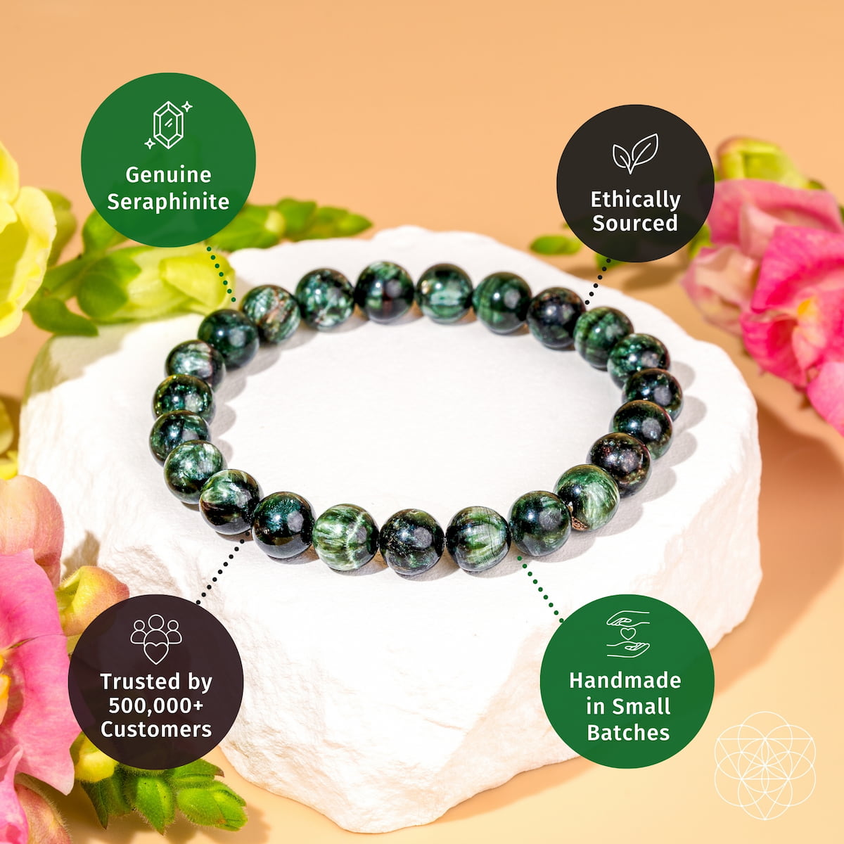 Angel Energy – Rare Seraphinite Bracelet of Transformation