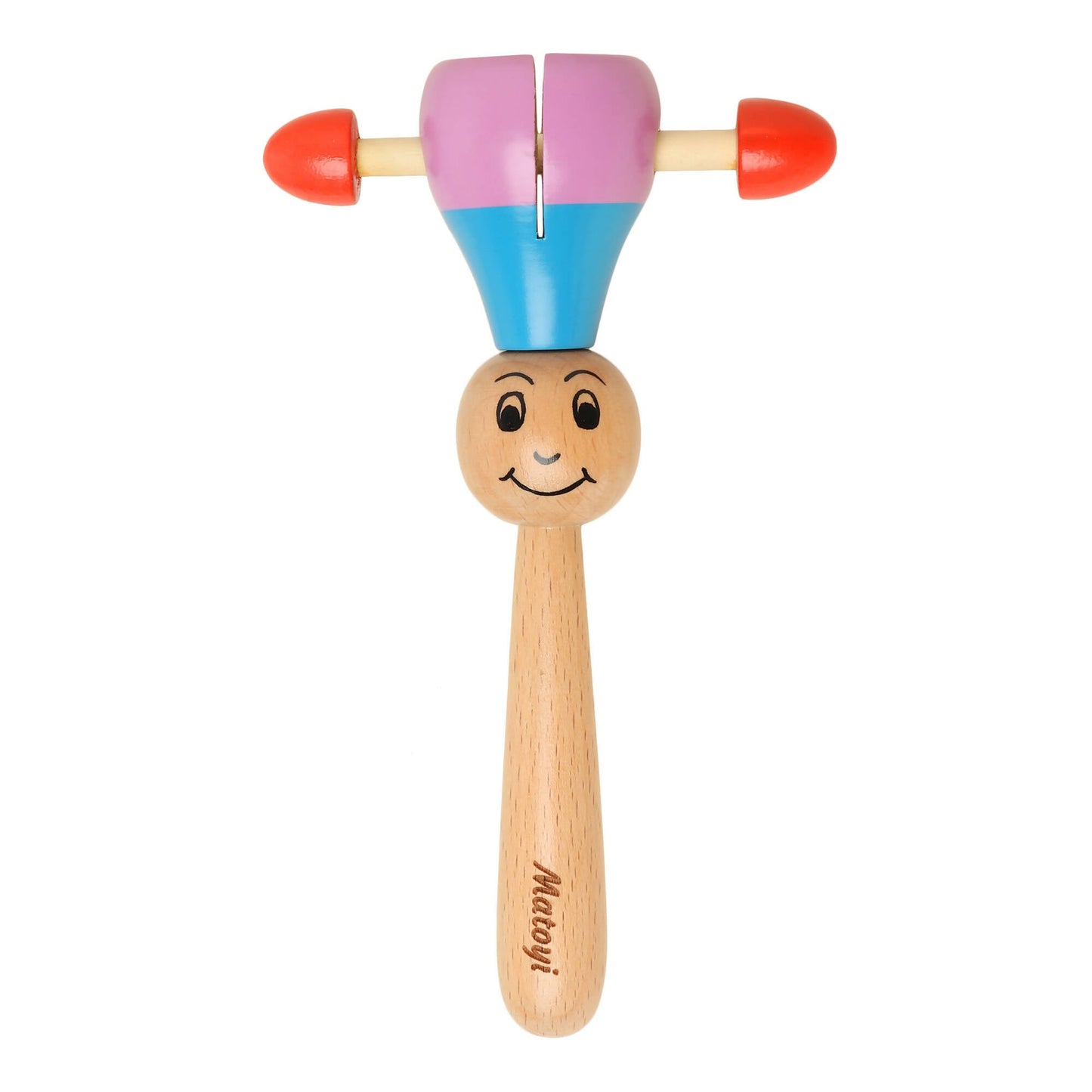 Matoyi Wobbly Doll & Pink Rabbit Pull Along & Maraca Rattle For Kids