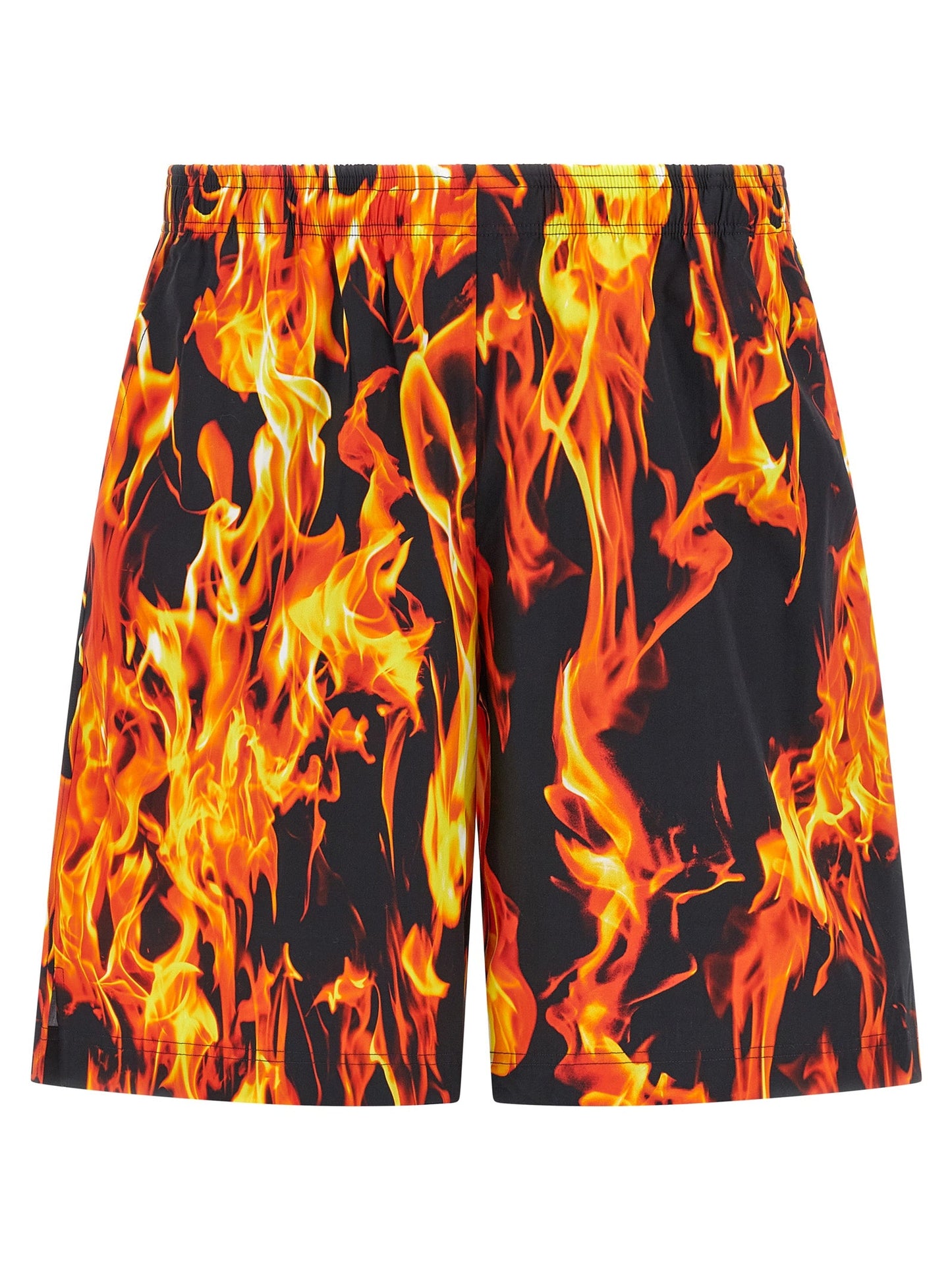 Vetements Men 'Black & Orange Fire' Bermuda Shorts