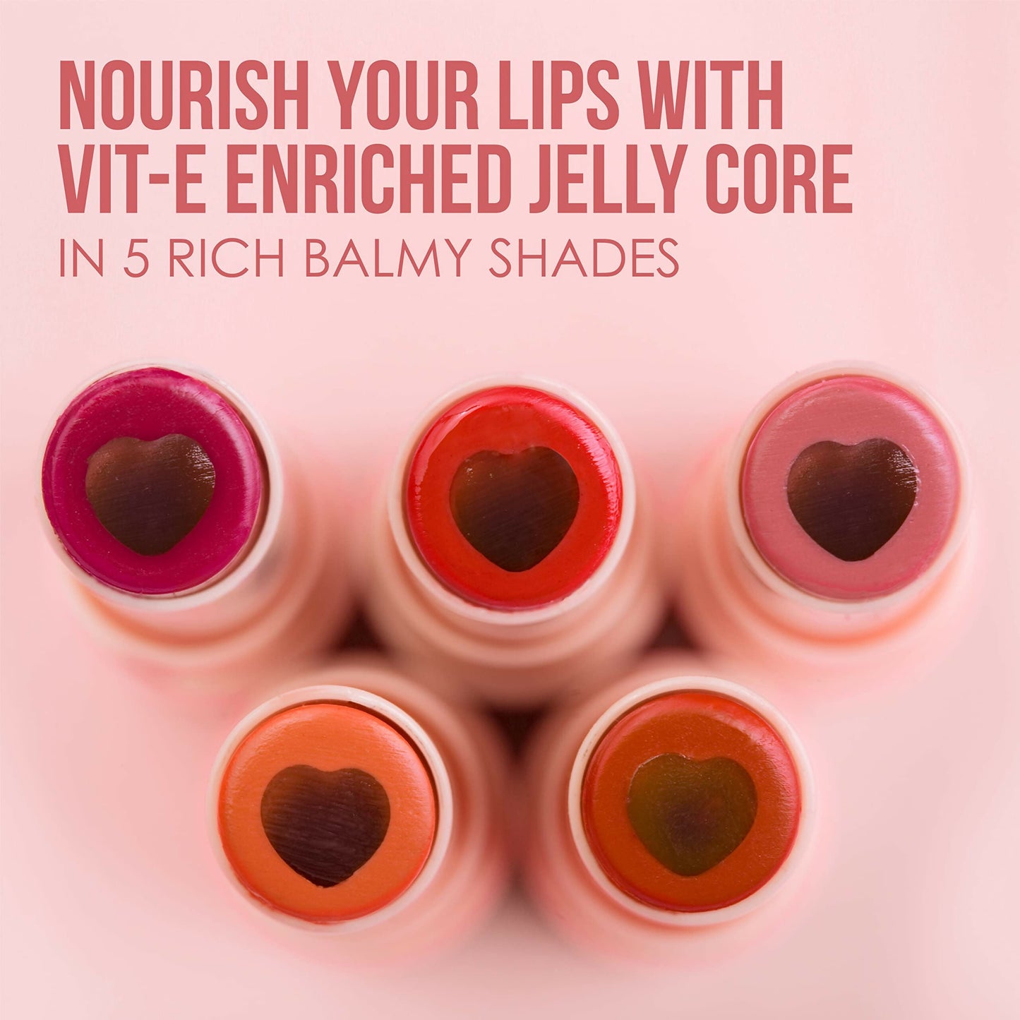 Blue Heaven Jelly & Butter Lip Balm - Pink Rose, infused with Shea Butter & Vitamin E, Fades Pigmentation