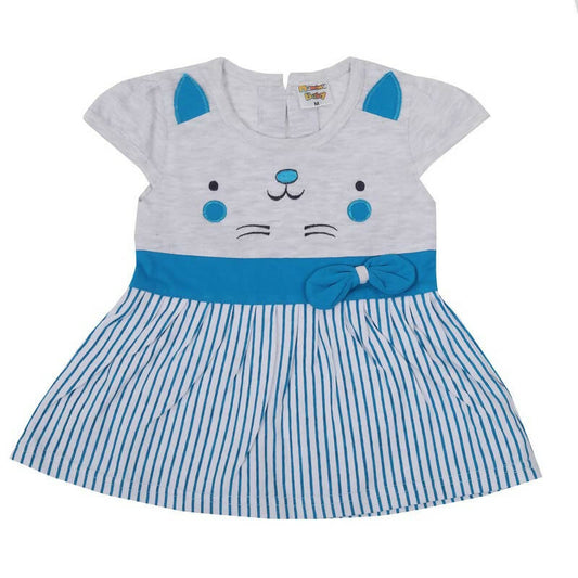 NammaBaby Baby Girl's A-Line Mini Frock Dress - Blue 120