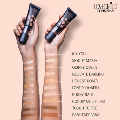 LoveChild By Masaba Gupta Skip Everything Blurring Serum Skin Tint - Tough Toffee