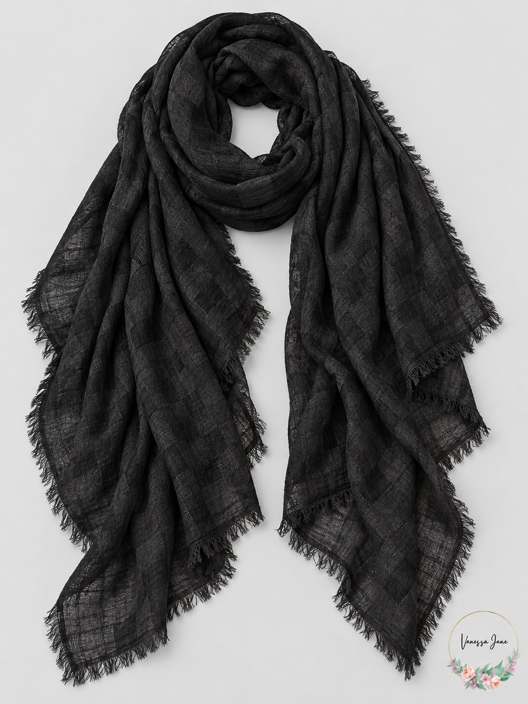 Cejon Basketweave Gauzy Travel Scarf & Wrap One Size