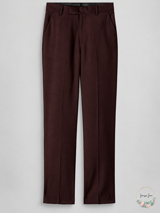 Calvin Klein Boys Shiny Square Pants, 18/Wine