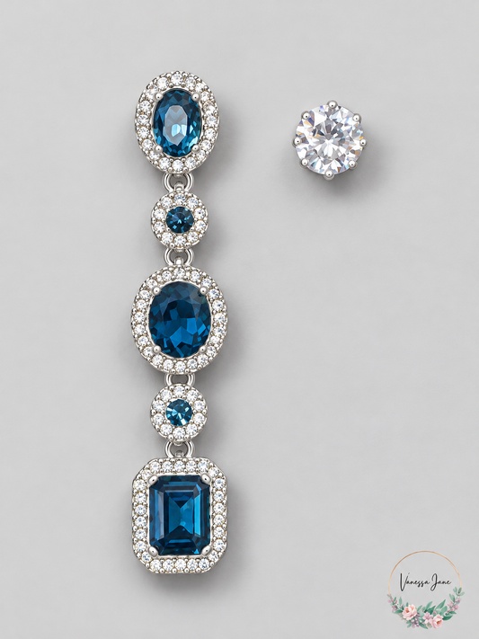 Givenchy Crystal and Stone Mix N Match Earrings with Cubic Zirconia Stud