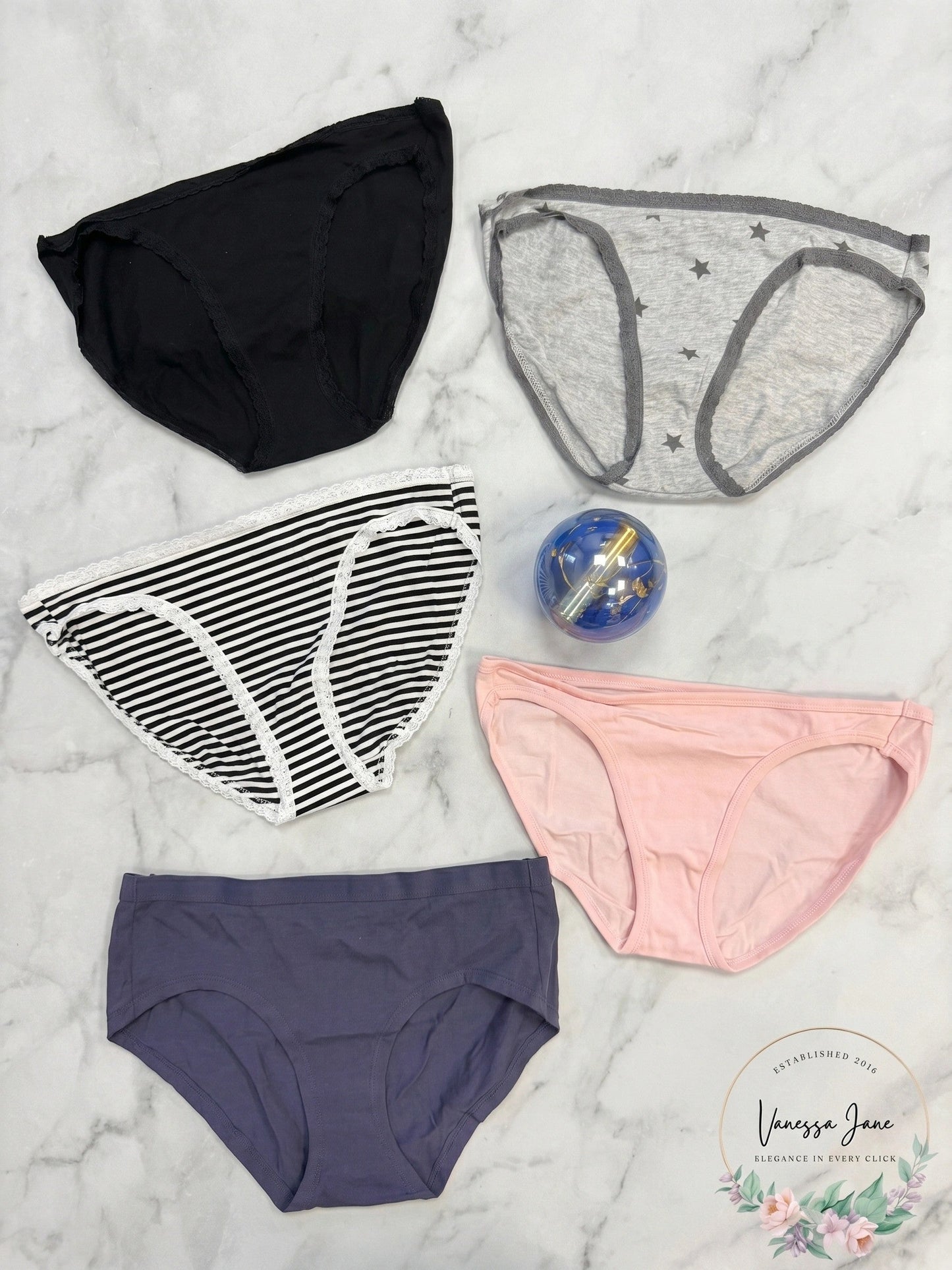 Jenni Womens Assorted Underwear Mystery Box, 5 pairs + Bonus Prize