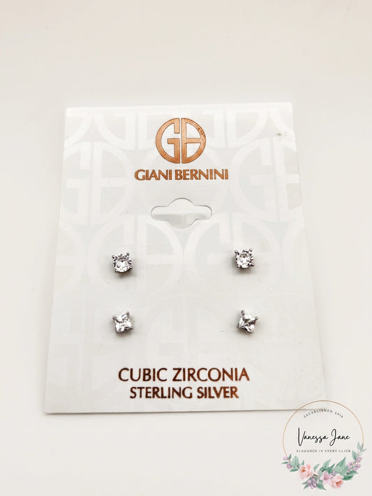 Giani Bernini 2-PC. Set Cubic Zirconia Stud Earrings in Sterling Silver