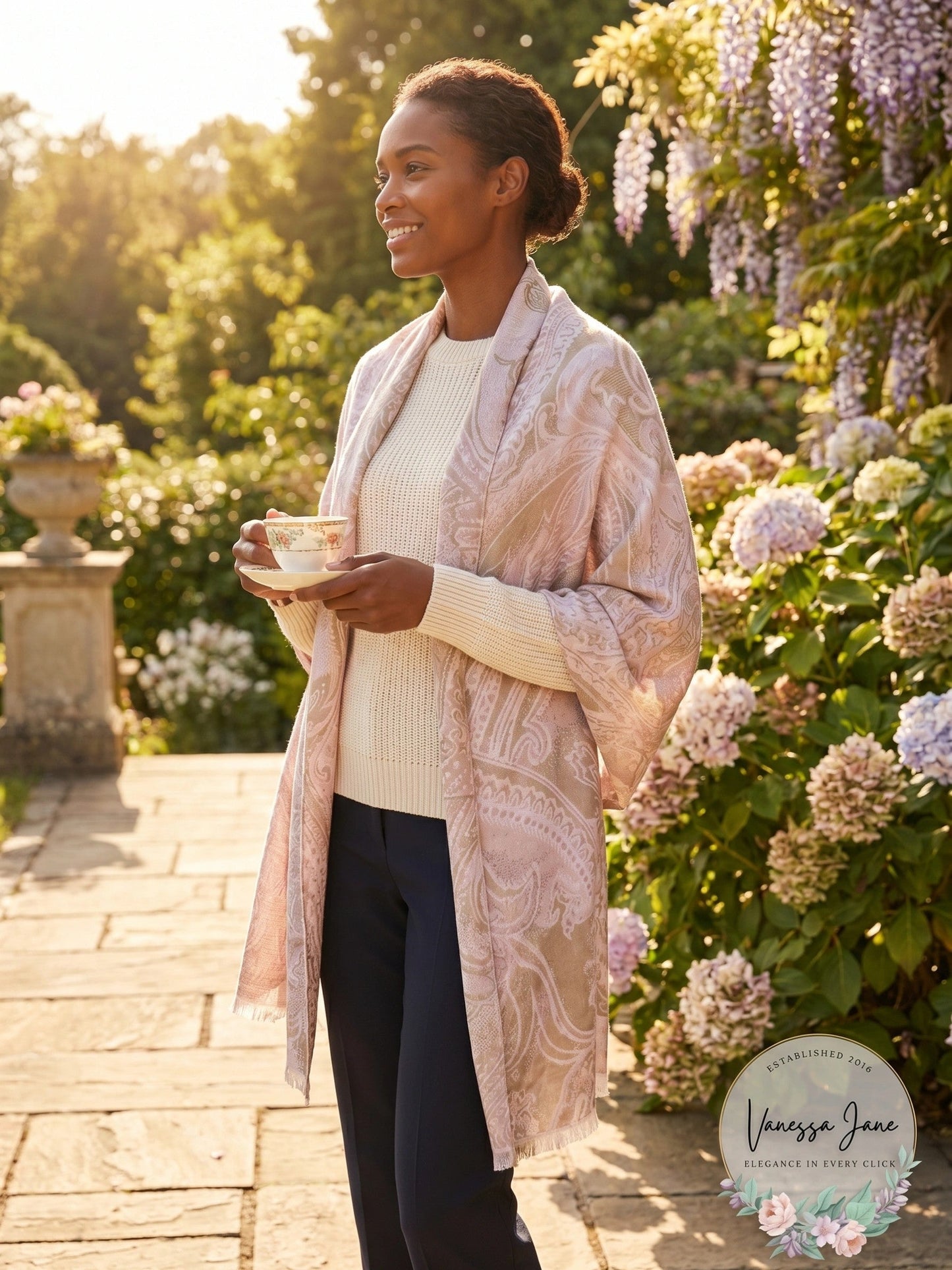 Inc International Concepts Tranquil Scale Jacquard Wrap & Scarf In One One Size