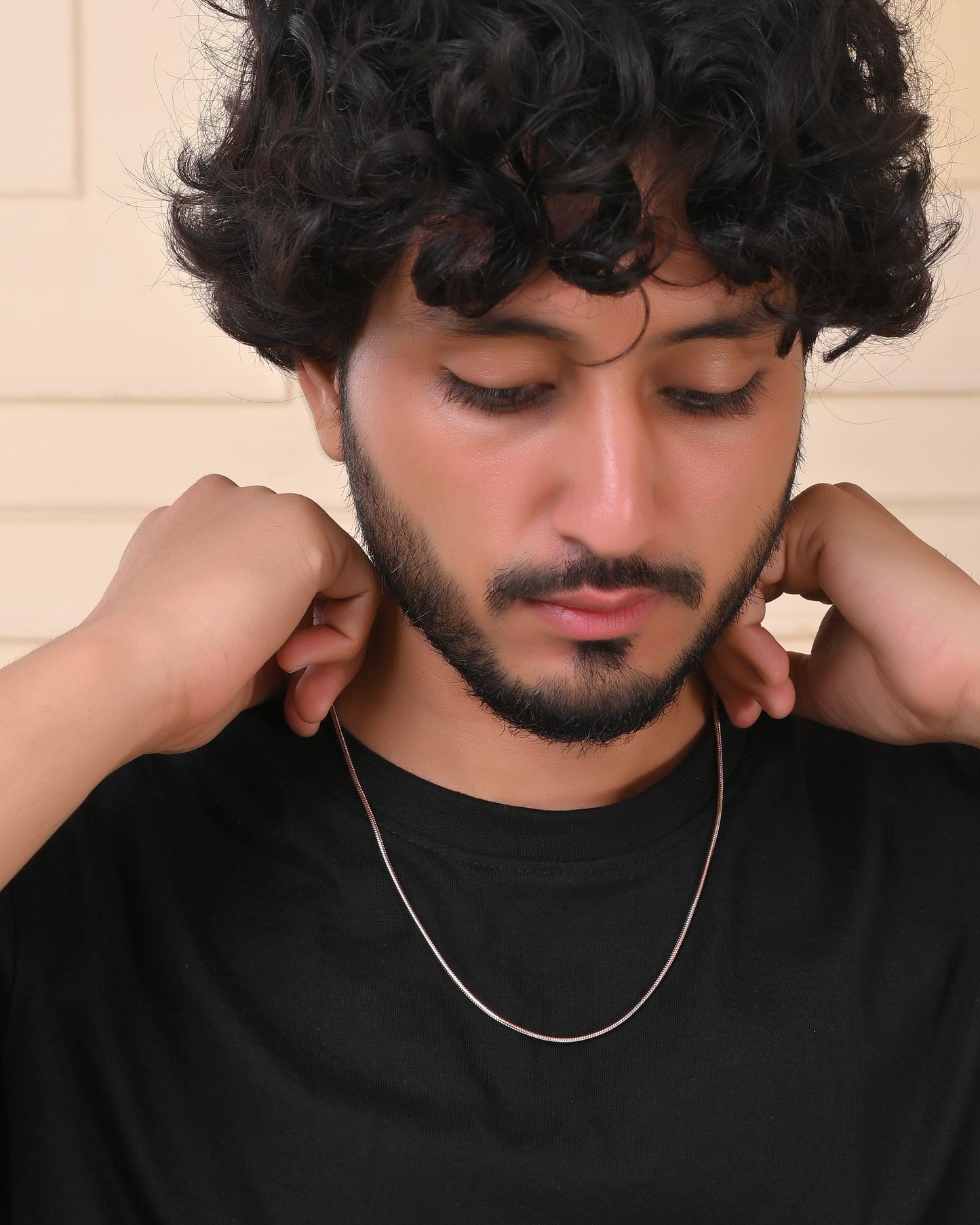 VOJ Copper Gold Polished Minimal Chain For Men