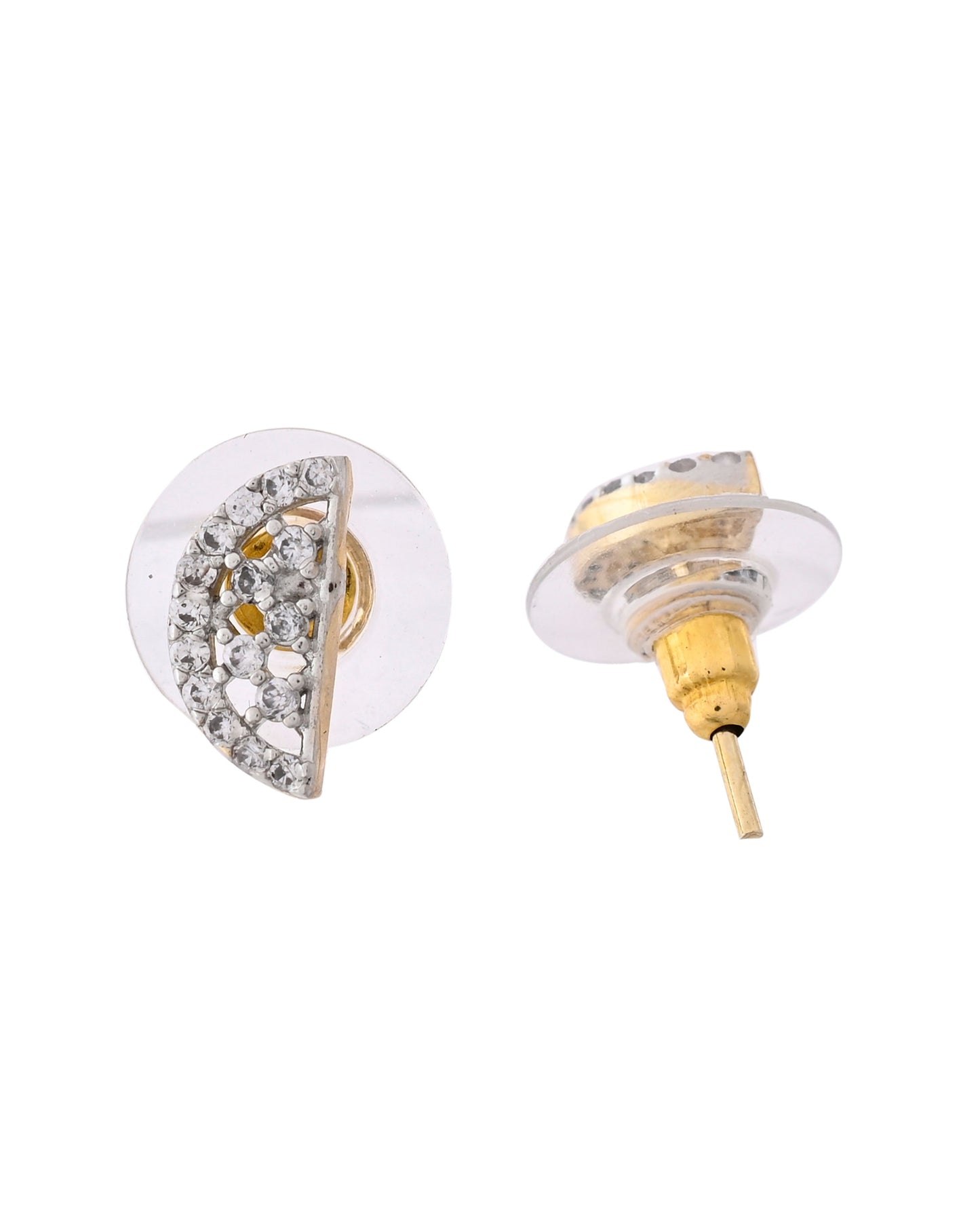 VOJ Gold-Polished Semi Circle Shape AD Mangalsutra Set
