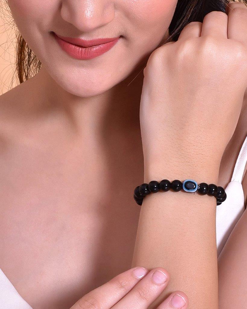 VOJ Valantine Gift Set of Oxidised and evil eye Jewellery