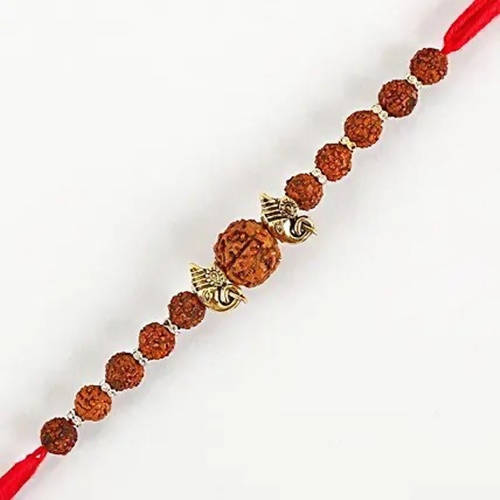 Rudraksha Divinity Rakhi & Kaju Katli Box