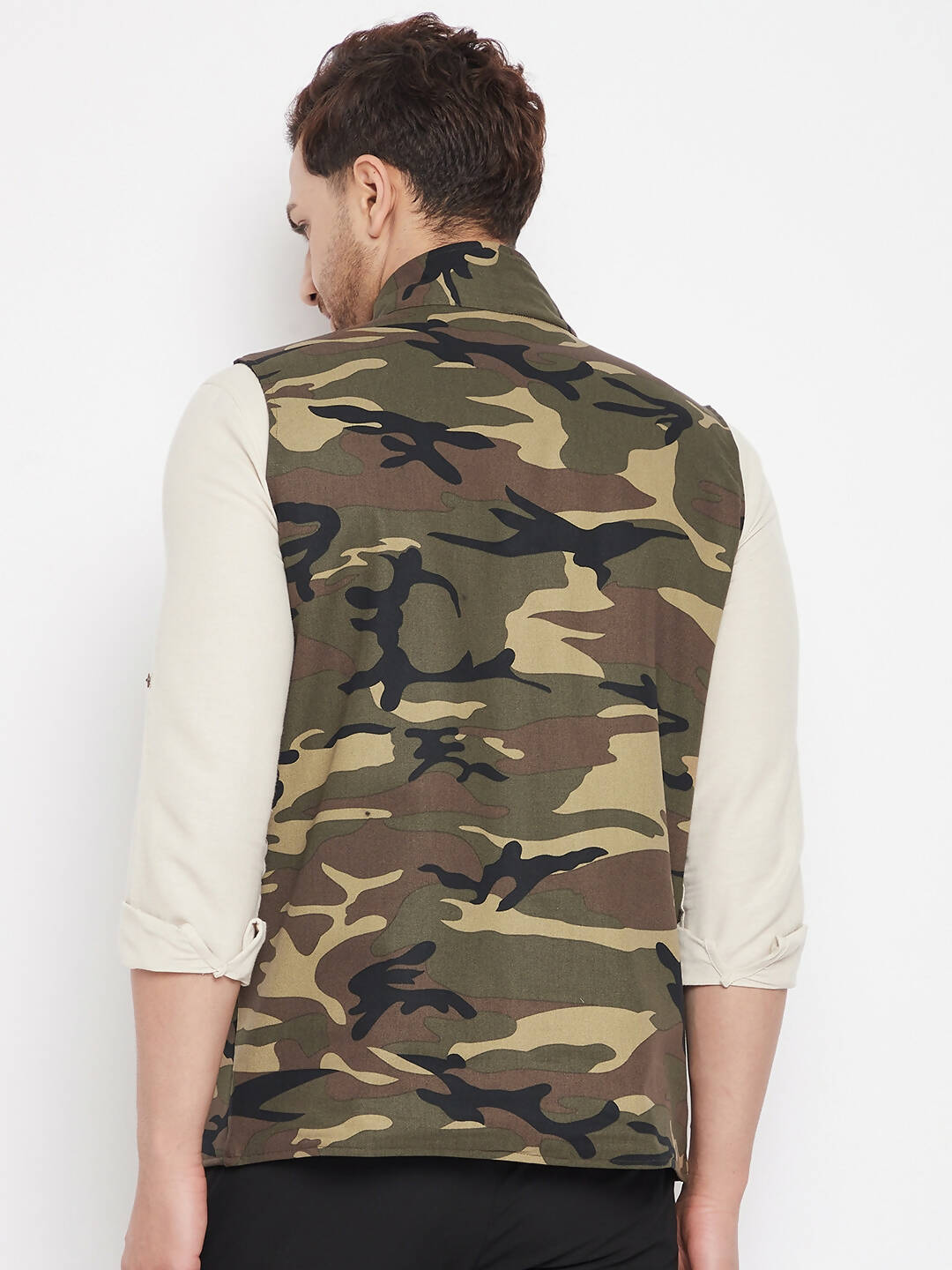 Even Apparels Multi Cotton Men Woven Nehru Jacket