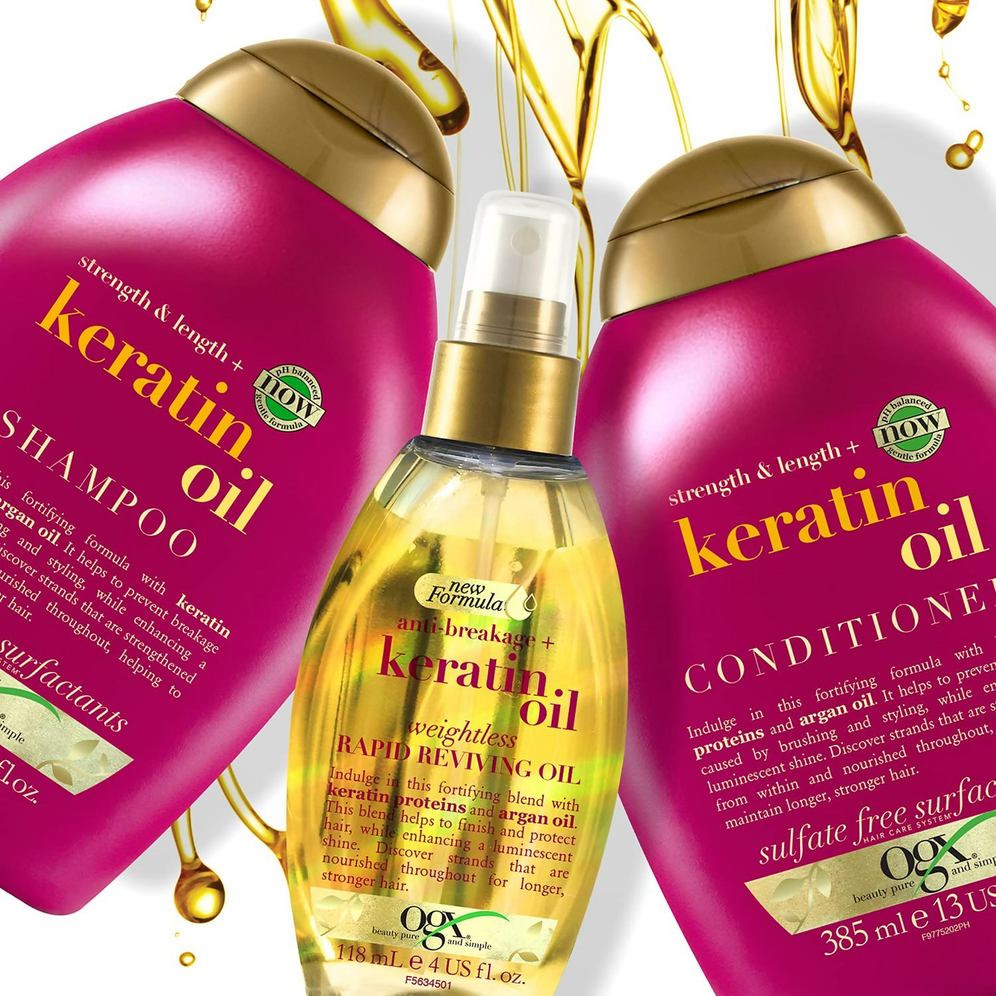 OGX Strength & Length + Keratin Oil Fortifying Anti-Frizz Shampoo